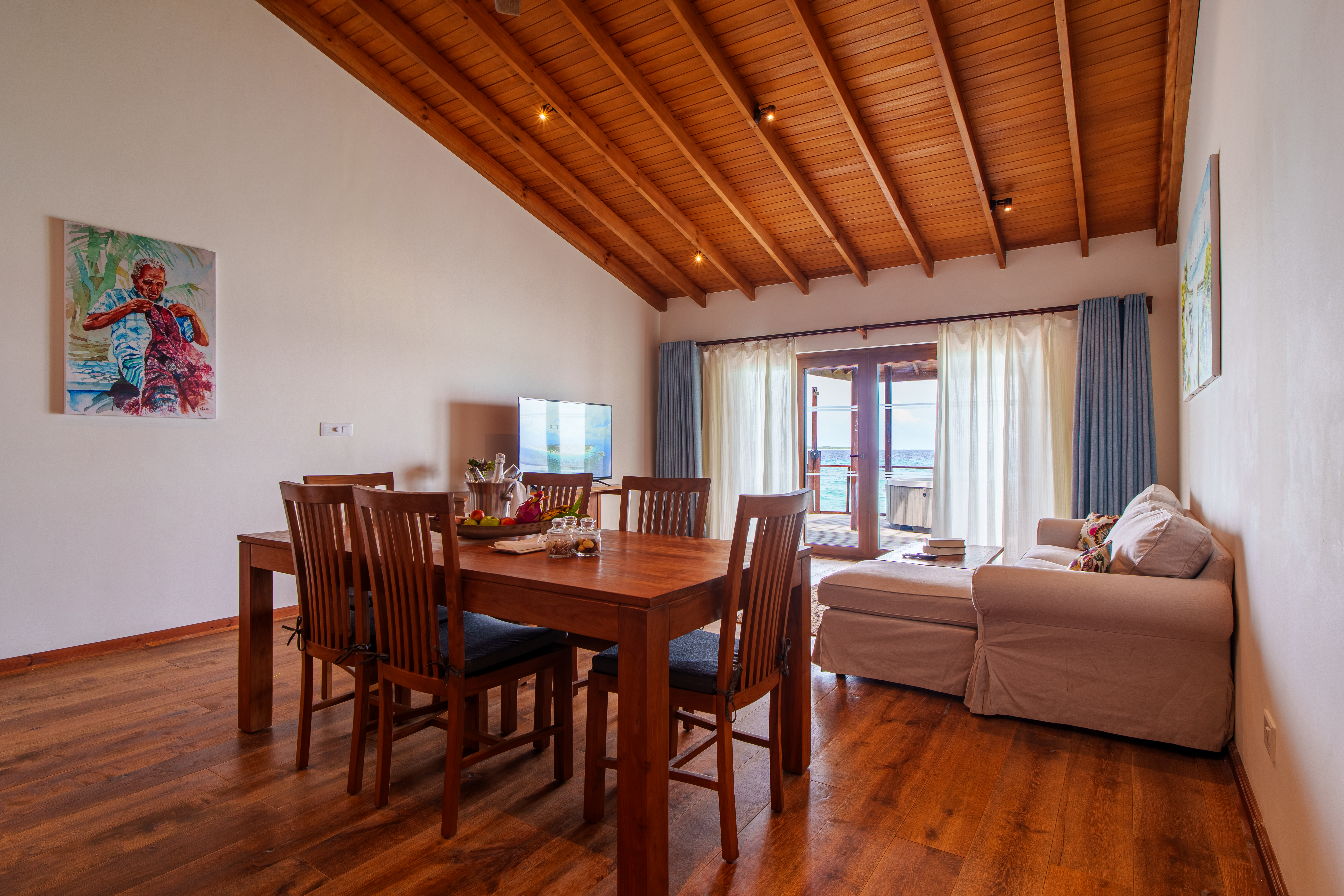 Suite water villa con due camere da letto e vasca idromassaggio
