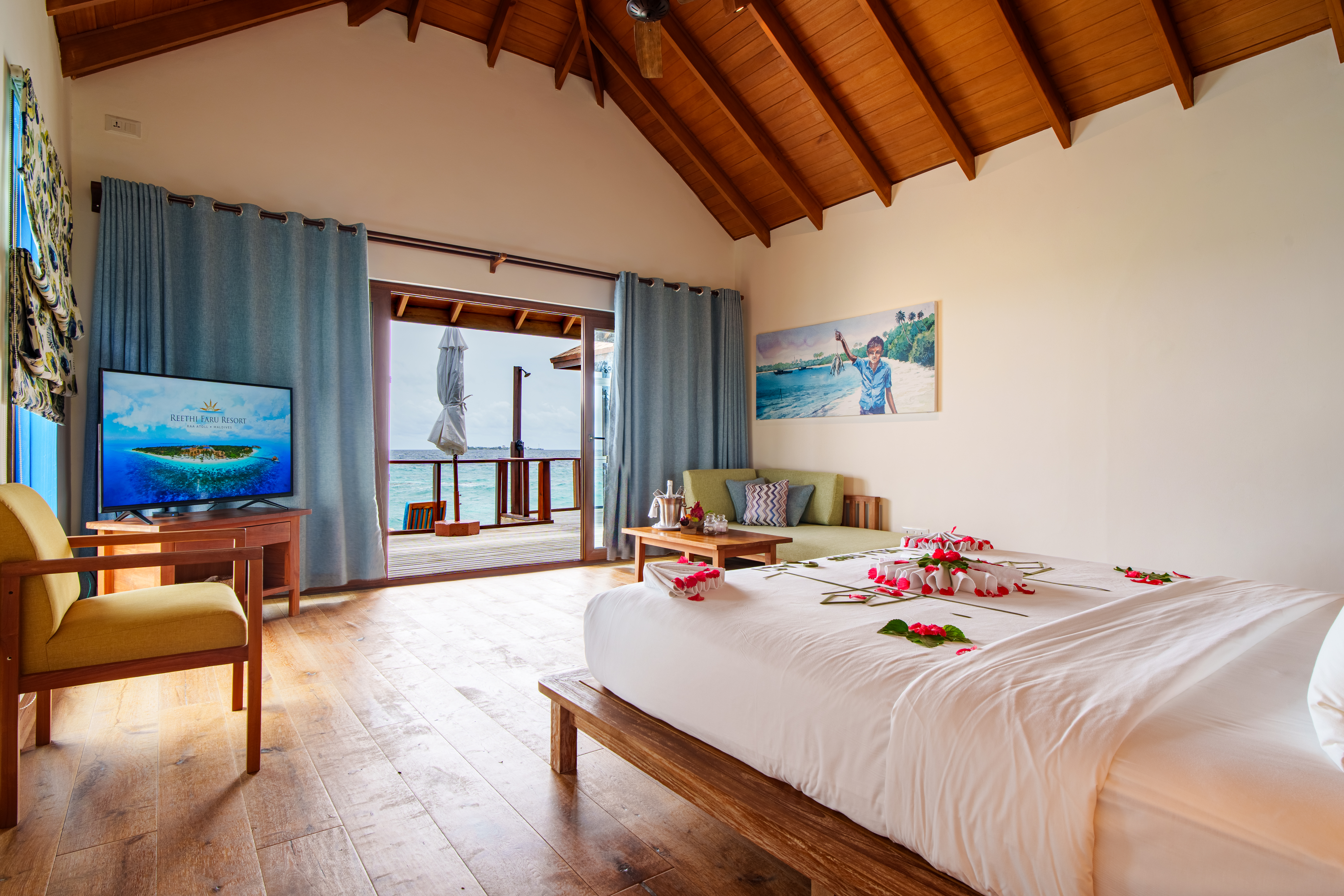 Suite water villa con due camere da letto e vasca idromassaggio